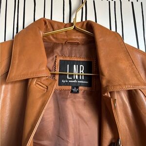 VINTAGE LNR Women's Tan Genuine Leather Jacket